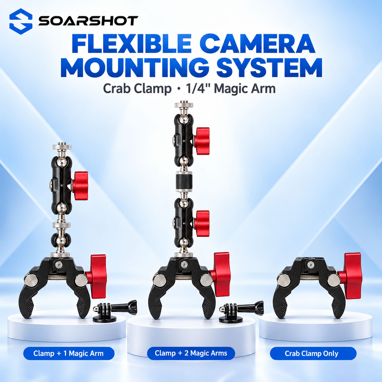 Photography Lighting Description - Morsetto a granchio SOARSHOT per fotocamera,
